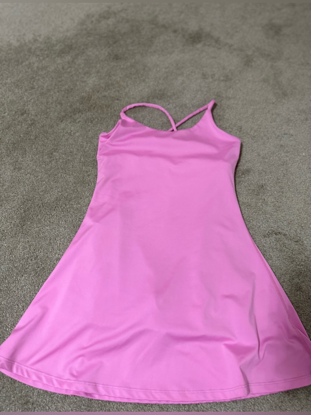 Active USA Pink Girls' Dress with shorts with Crisscross Straps